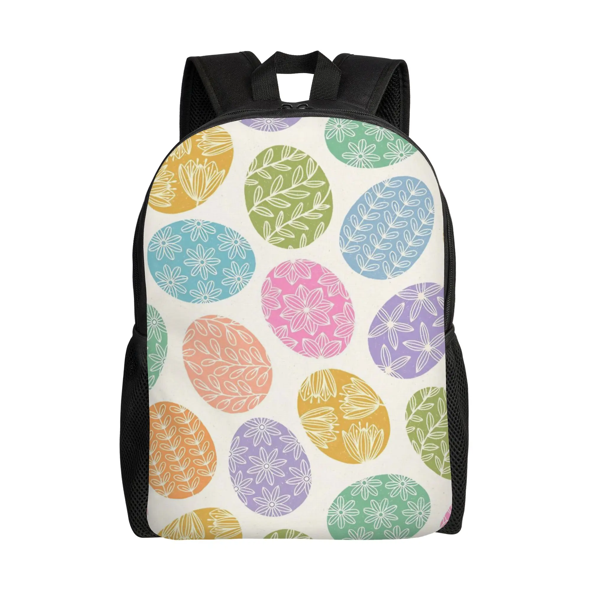 

Happy Easter Eggs Backpack for Men Women Fashion High School Hiking Travel Daypack Laptop Computer Shoulder Bag with Pocket