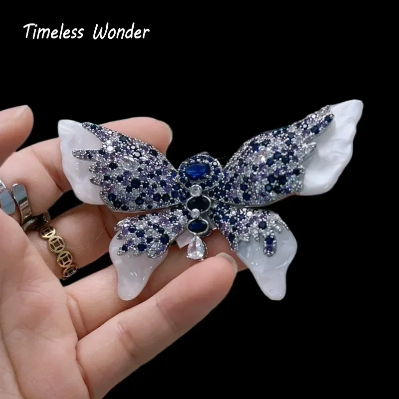 

Timeless Wonder Fritillaria Zircon Butterfly Brooch Pins Women Designer Jewelry Runway Top Bride Gift Trendy Cute Rare Mix 5285