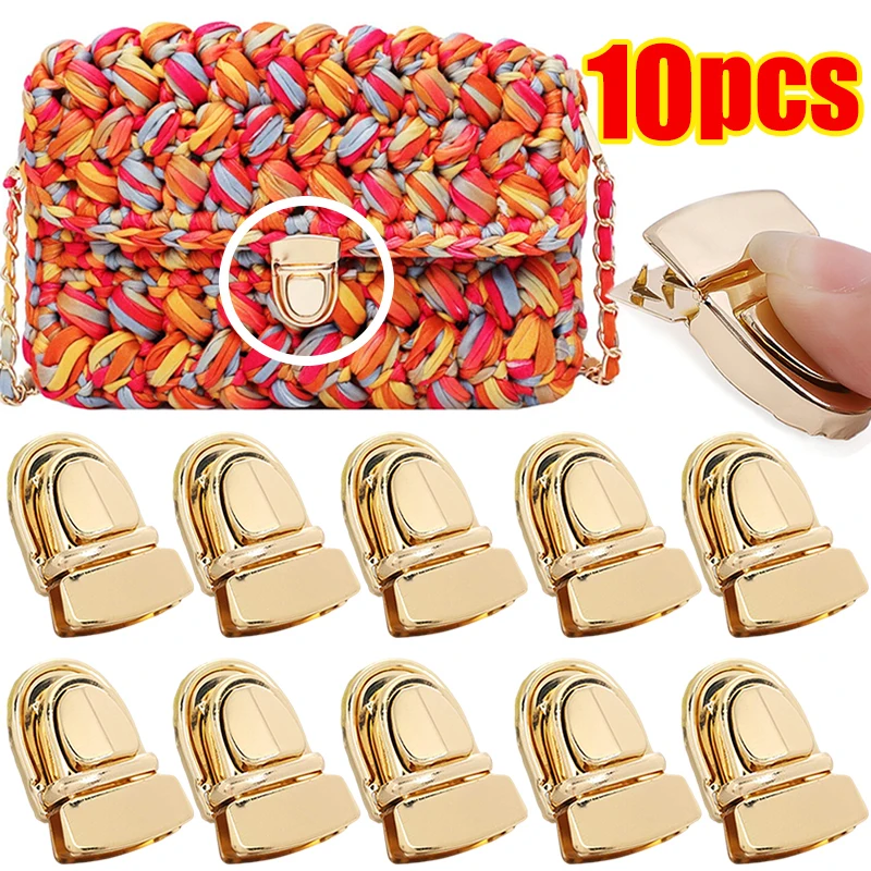 5/10pcs Hardware Bag Lock Metal Clasp Catch Buckles Handbags Shoulder Closures Snap Making DIY Purse Case Tote Accessories