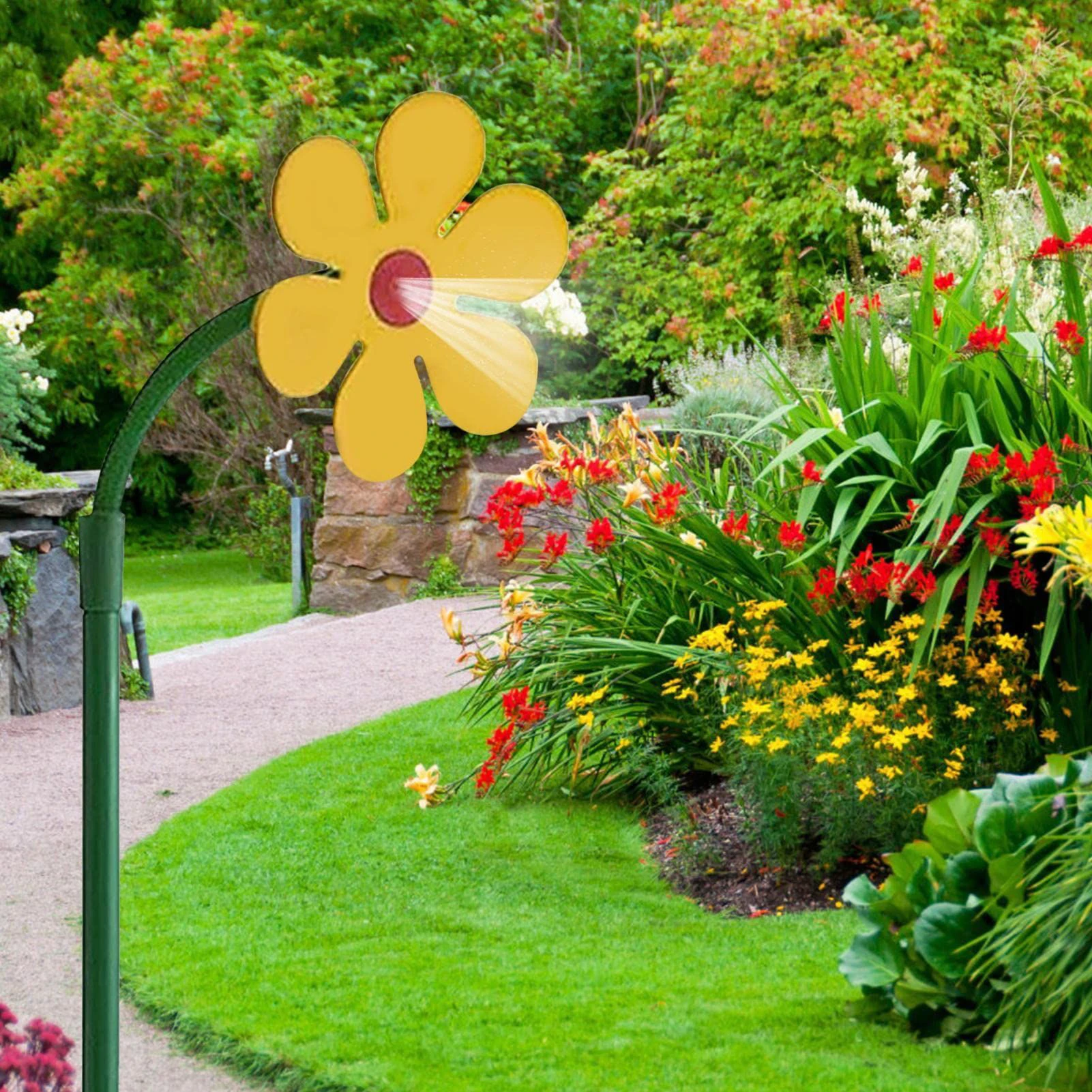 

Small Flower Water Sprinklers with 360 Degree Swivel, Crazy Dancing Daisies Yard Lawn Sprinkler, Garden Water Sprinklers