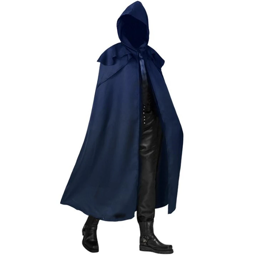 Cloak Coats Loose Windproof Winter Long Monk Outerwear Hot Sale Mens Robe Top Cosplay Male Hoodie Punk Capes Overcoat Robes