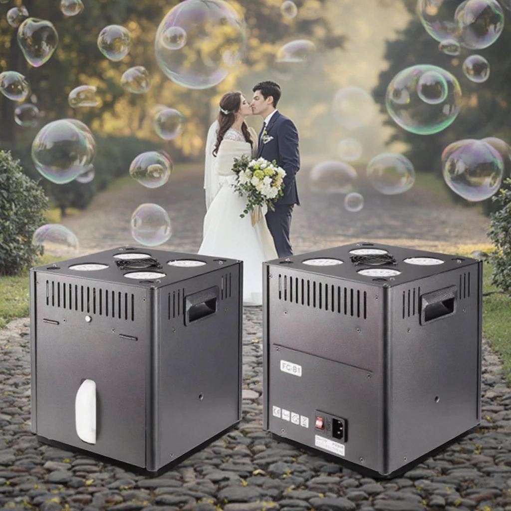 Wholesale Bubble Machine Remote Control Light Emitting Diode DMX512 Bubble Machine Wedding Stage Party