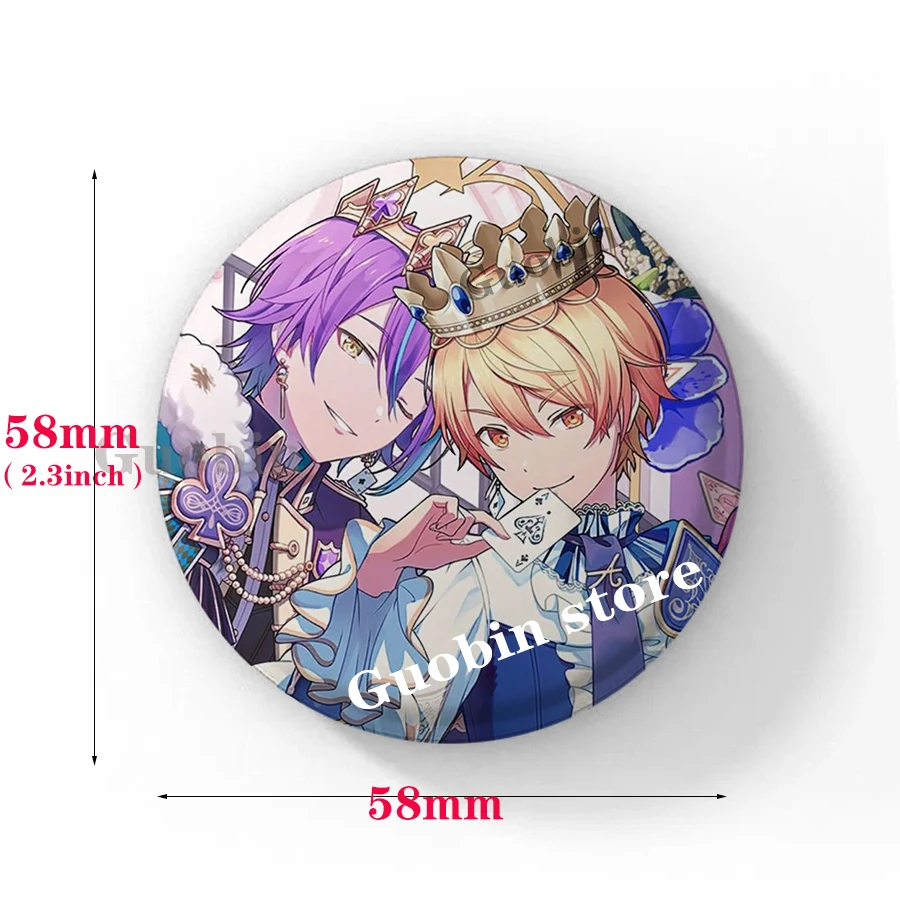 58mm Pop Project SEKAI Anime Wonderlands×Showtime Tenma Tsukasa Metal Badge Brooch Pins Cartoon Badges Backpack Souvenir Gifts