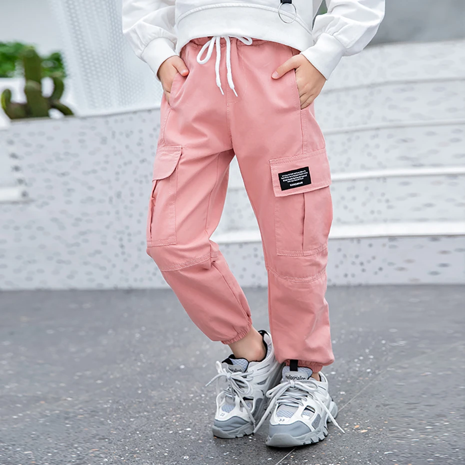 Big Girl Boy Cargo Pants Letter Pattern Trousers Pants For Boy Spring Autumn Boy Trousers Teenage Children Clothing 6 8 10 12 14