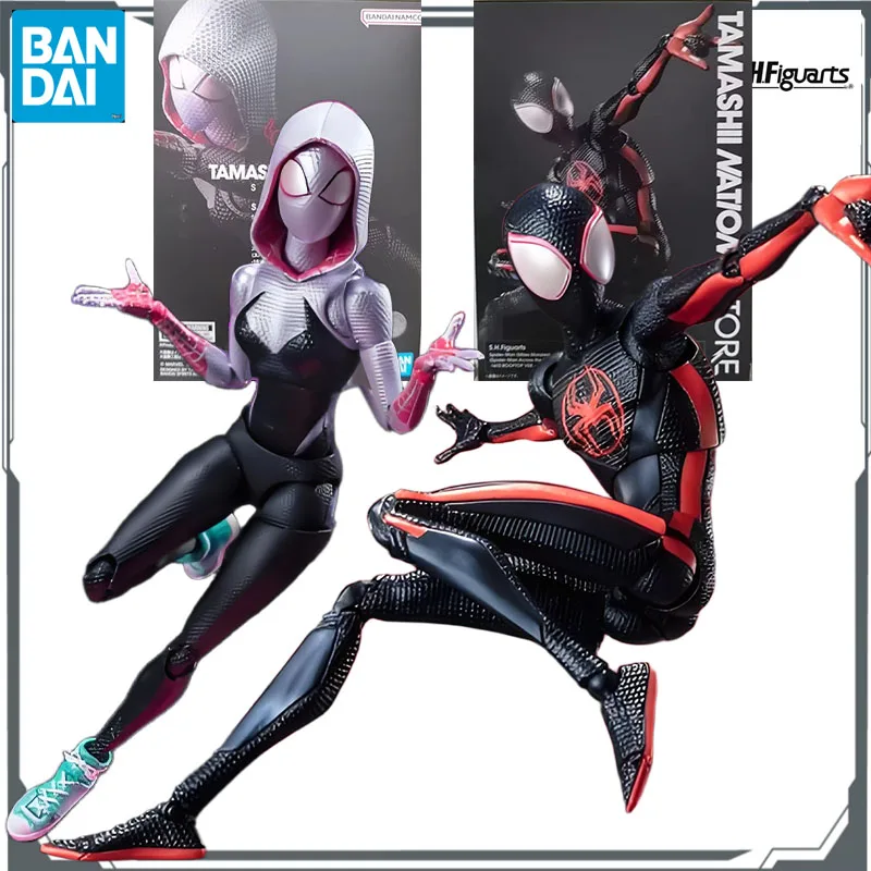 

Bandai Original S.H.Figuarts Spider - Gwen&Miles Morales 15CM&15.5CM Anime Action Figure Assembly Model Toys Model Gift for Boys