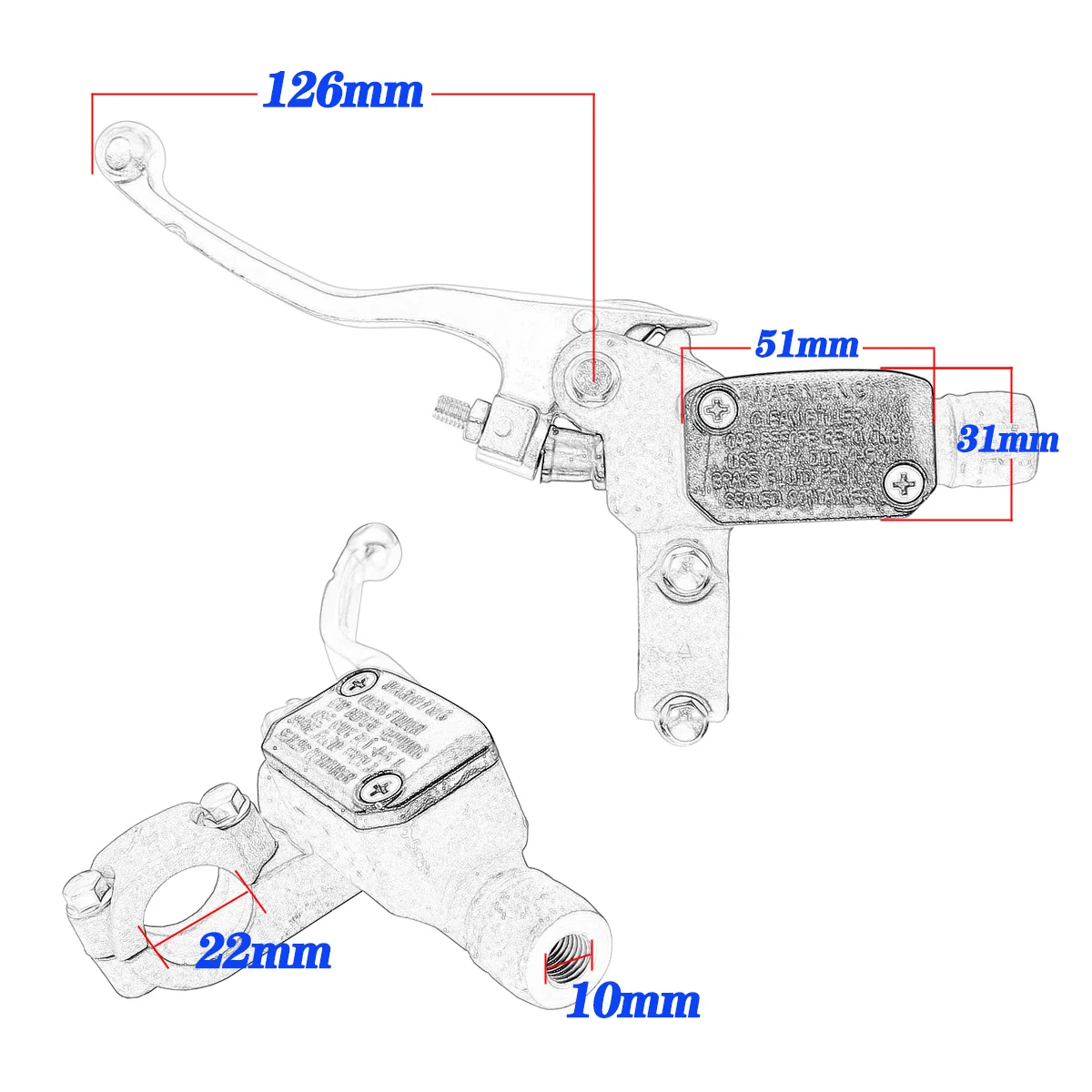 Motorrad-Hydraulikkupplungsgeberzylinder für KTM EXC EXC-F SX SX-F XC XC-W XCF-W XC-F TPI 6 Tage 125 150 250 350 450 500