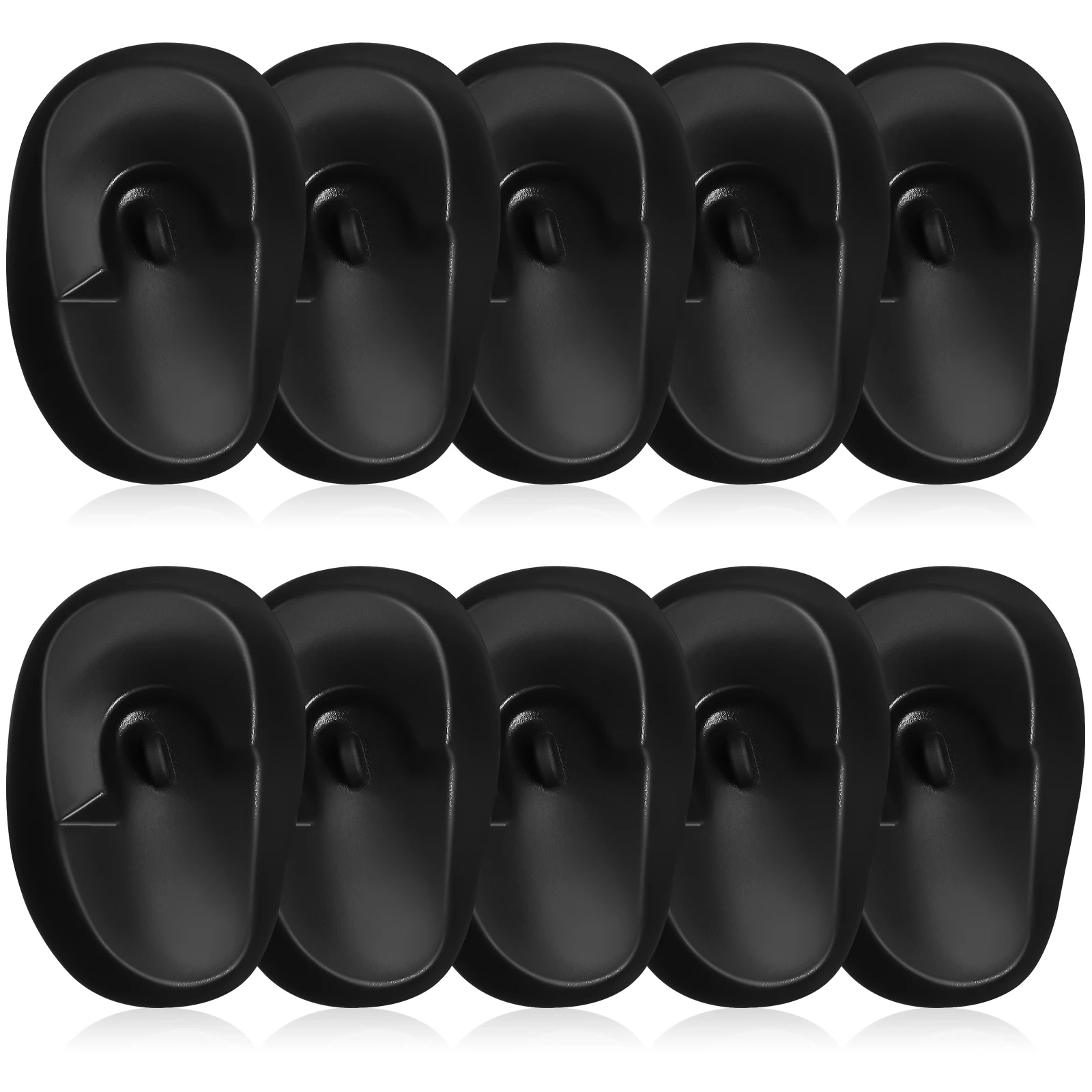 

10pcs Ear Muffs for Hair Dye Black Reusable Salon Grade Plastic Earmuffs Coloring Shield Safe Washable