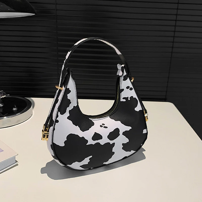 Neue Kuh Muster Schulter Tasche Für Frühling/Sommer Vielseitige frauen Tasche Personalisierte Koreanische Leopard Muster Unterarm Handtasche – Detail 24