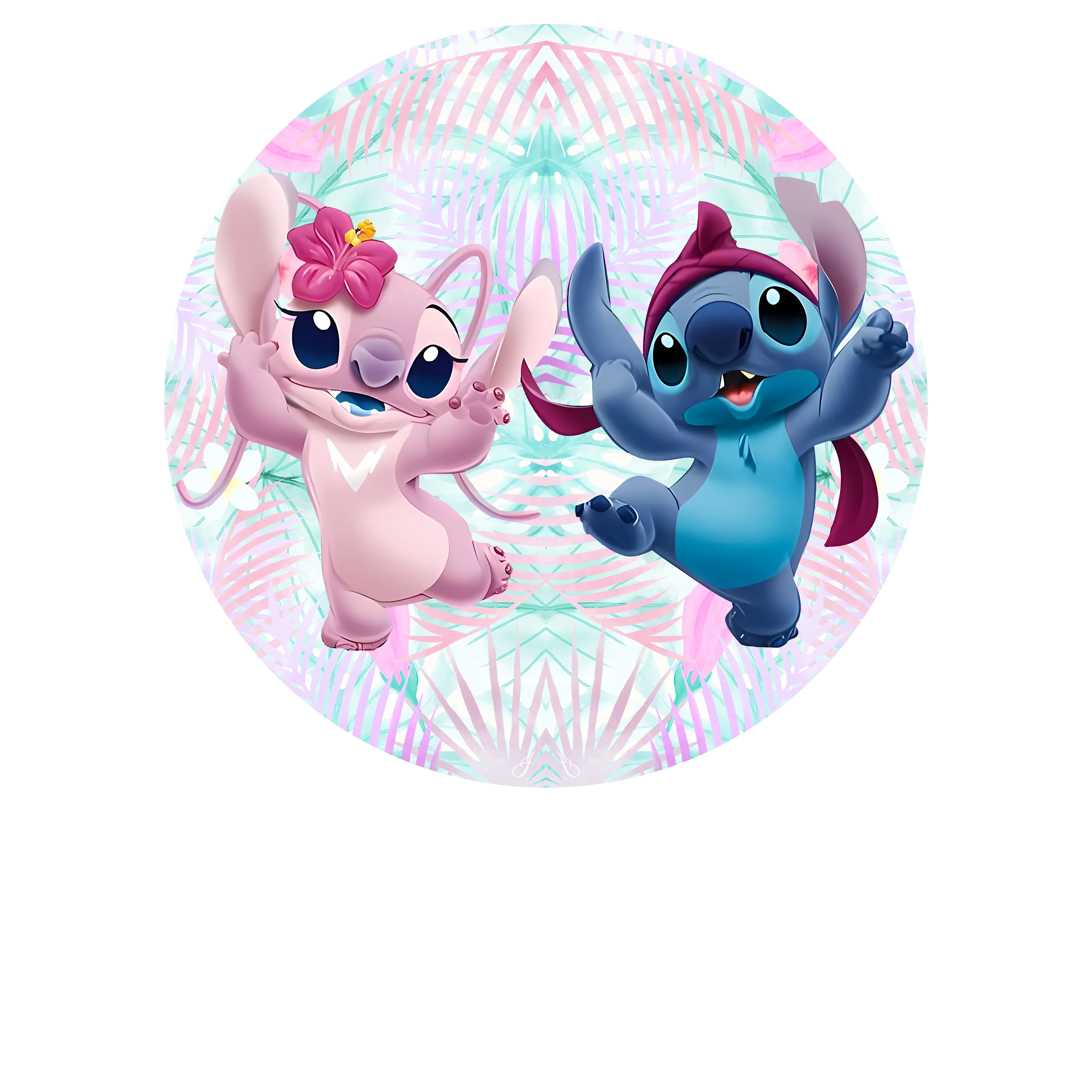 خلفيات تصوير مستديرة من ليلو وغرزة ، خلفيات تصوير كرتون ، رقص هاواي هولا ، حفلة أعياد ميلاد للأطفال ، أغطية طيارة ، استوديو تصوير