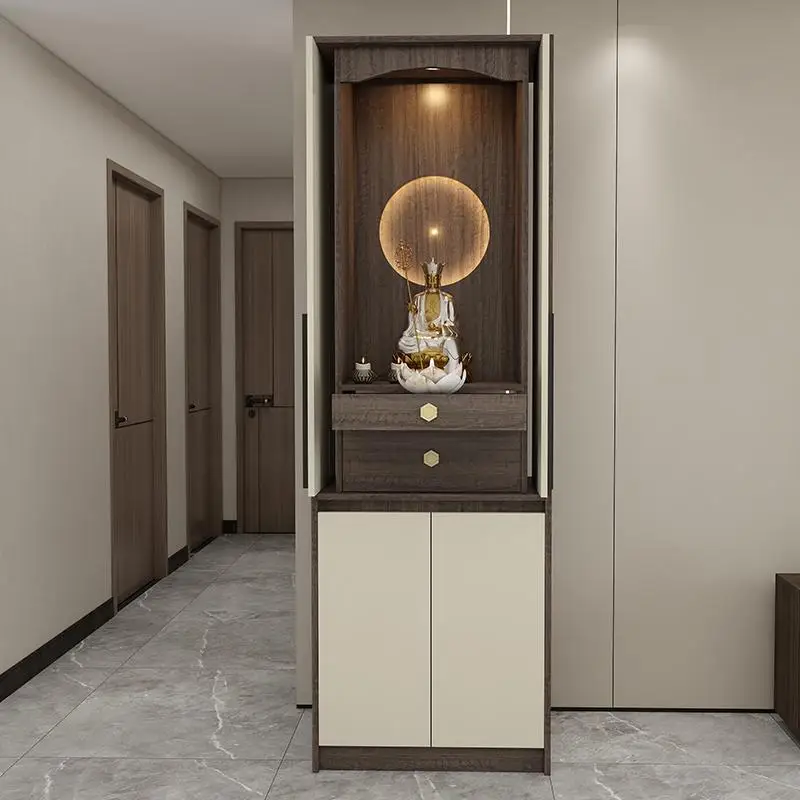 Chinese Bodhisattva Ranking Worship Shrine Buddhist Hall Worship Household Simple Vertical Cabinet