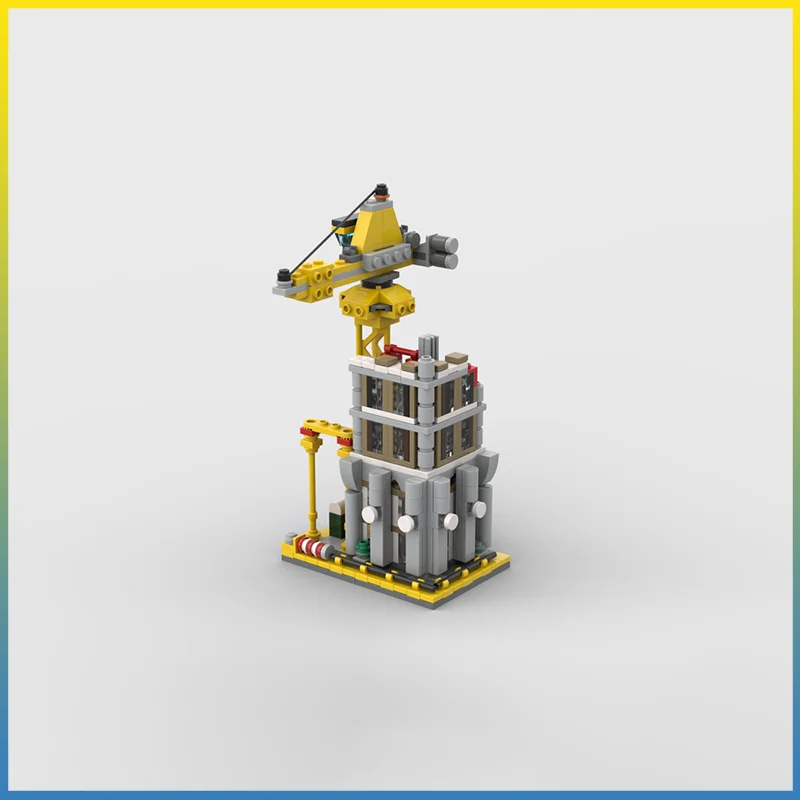 

501PCS MOC Mini 910008 Modular Construction Site Street Scene Model Building Blocks Diy Creative Toys and Gifts