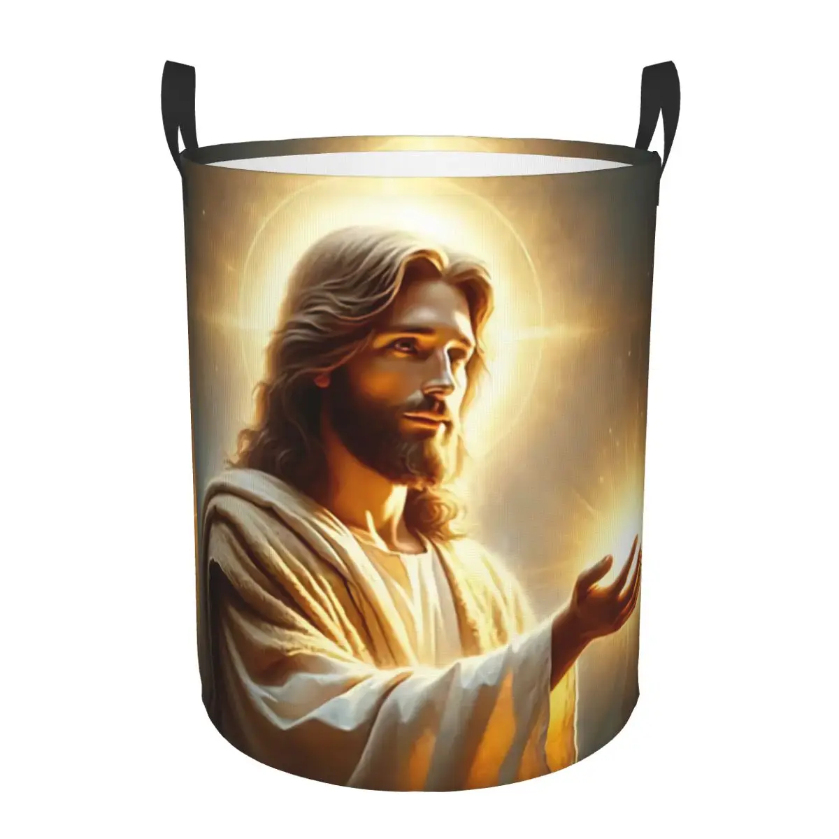 Custom Jesus Christ Laundry Hamper Large Storage Basket Kids Nursery Toy Organizer