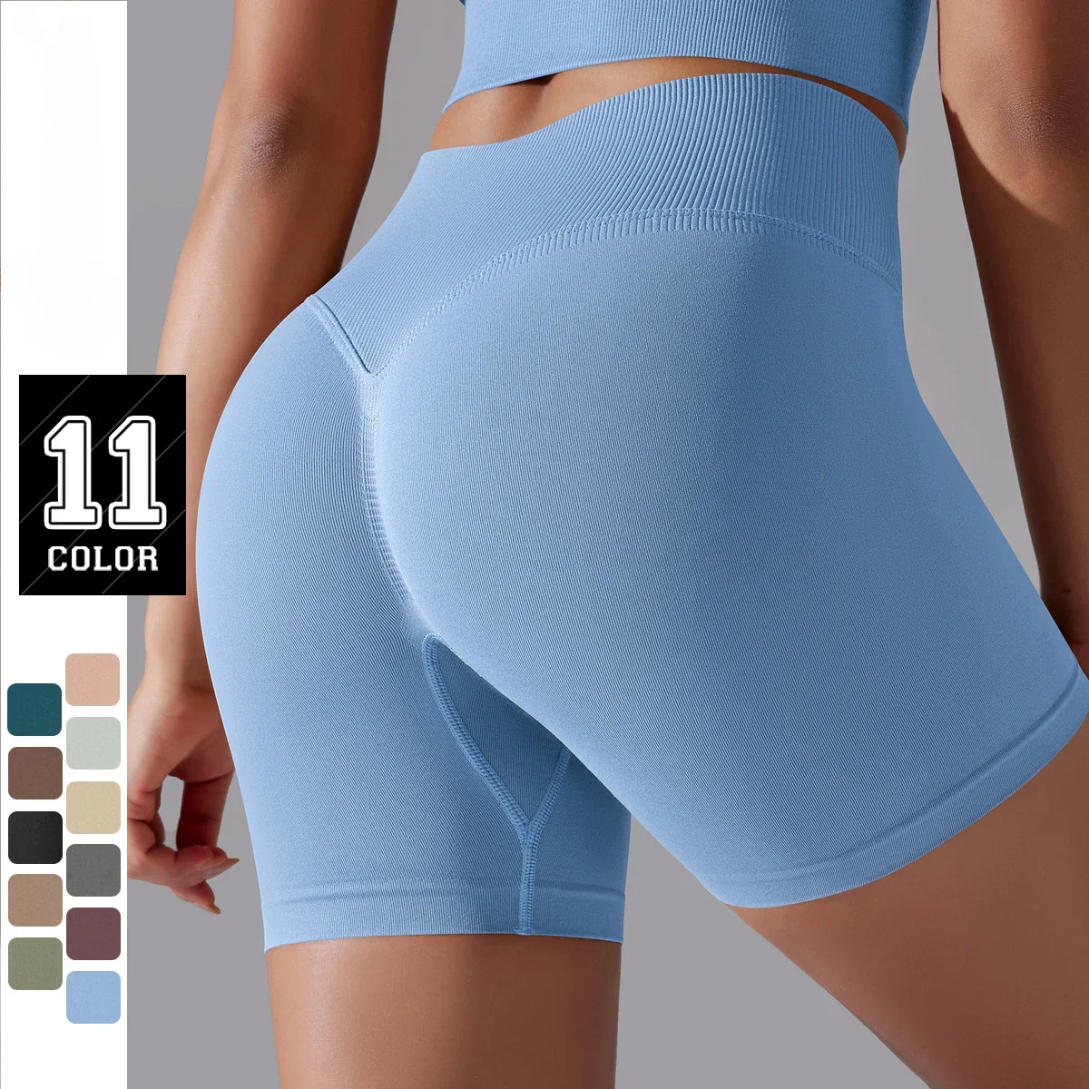 Seamless Push Up Scrunch Yoga Shorts Women Fitness Running Sports Short Gym Clothing Workout Clothes Execise Tight Short Legging