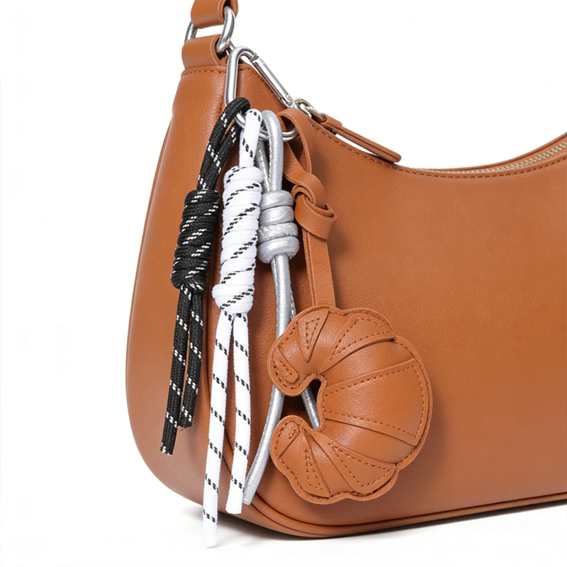 Kreative Horn-Taschenanhänger aus Leder-PU, Schlüsselanhänger, Deko-Accessoire, grenzüberschreitende Handtaschen-Schlüsselringe, Schmuck-Accessoires