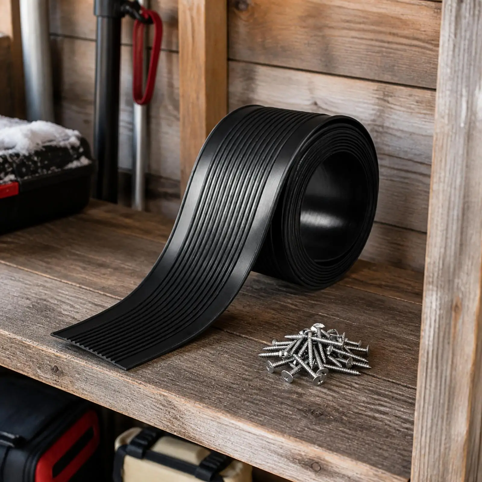 Snowmobile Trailer Guide Rail HDPE Waterproof Trailer Ramp Mat Ribbed Traction Surface for Snowmobile Loading Ramp 6.1 Meter