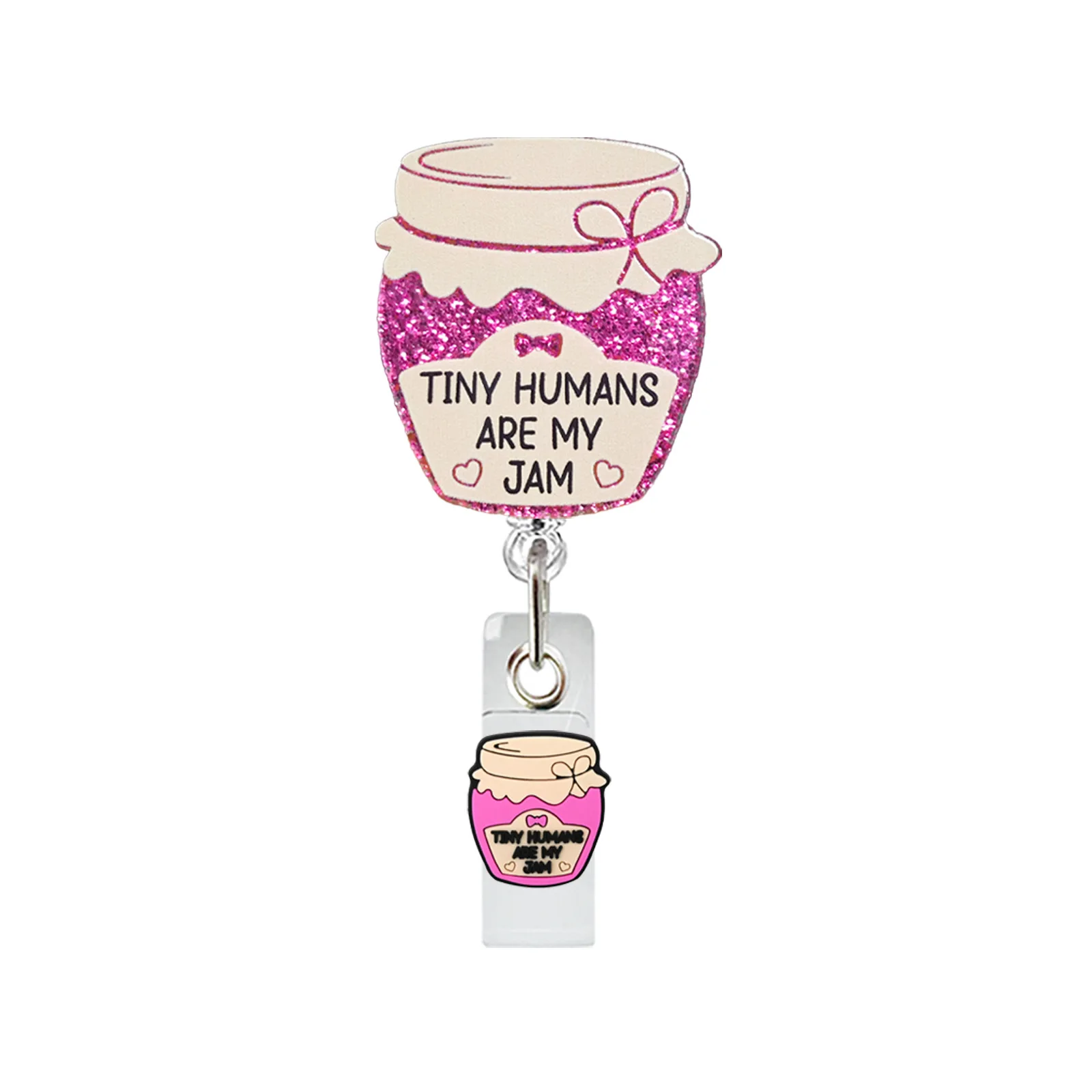 Retractable Badge Reel Compact  Id Badge Holder Badge Reel  For Office Exhibitions Companies