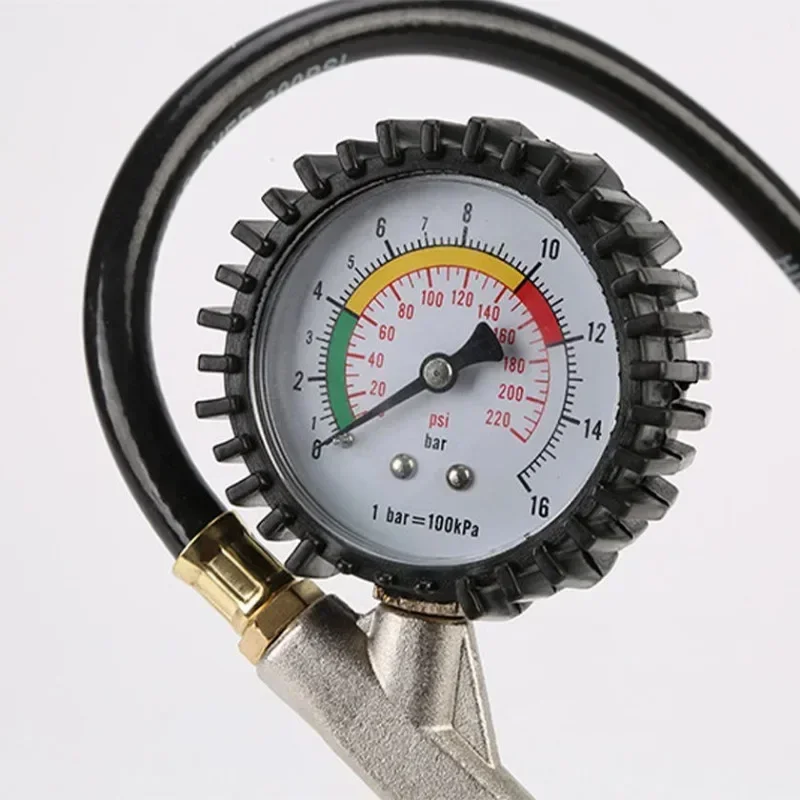 220PSI سيارة قياس ضغط الإطارات مؤشر الانكماش الإطارات السيارات الإطارات التضخم قياس الضغط عالية الدقة متر #4