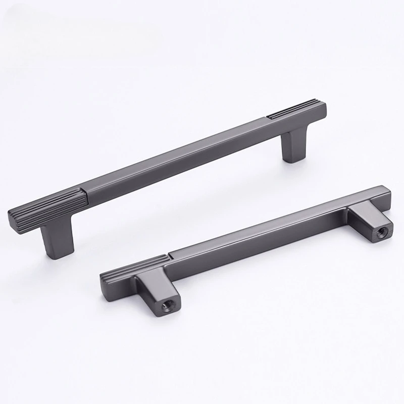 Creative Design Black Wardrobe Handle Solid Zinc Alloy Cabinet Drawer Door Handle