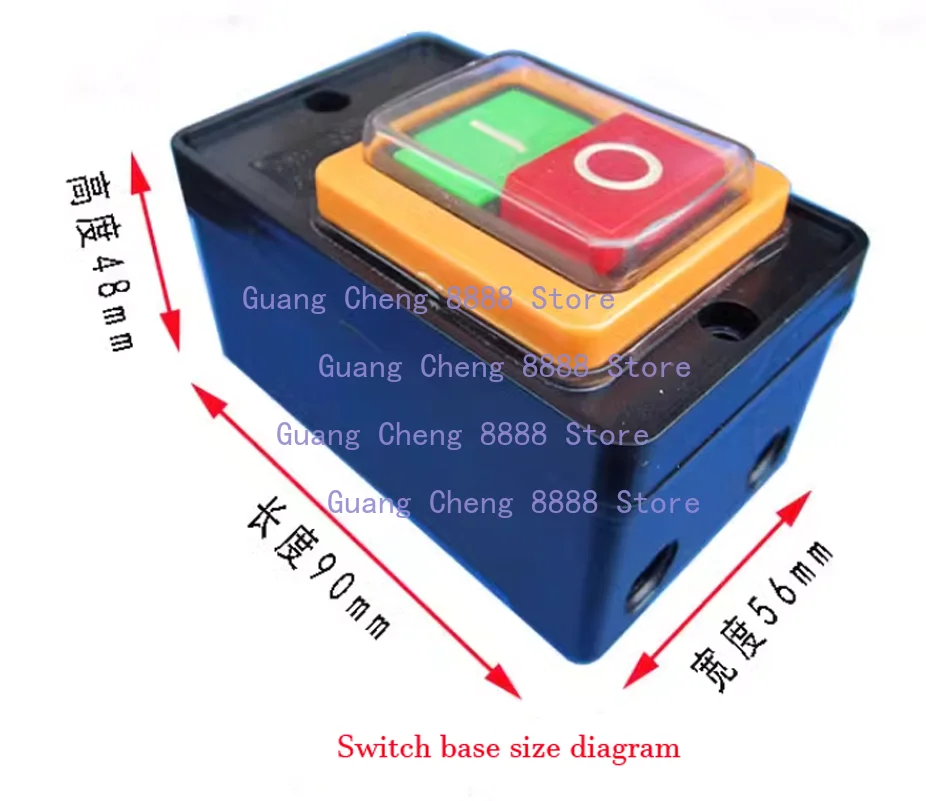 Waterproof Push Button Switch KAO-5H KAO-5M 220VAC/380VAC 10A Control Button for Bench Drill Cutting Machine on/ Off Switch New