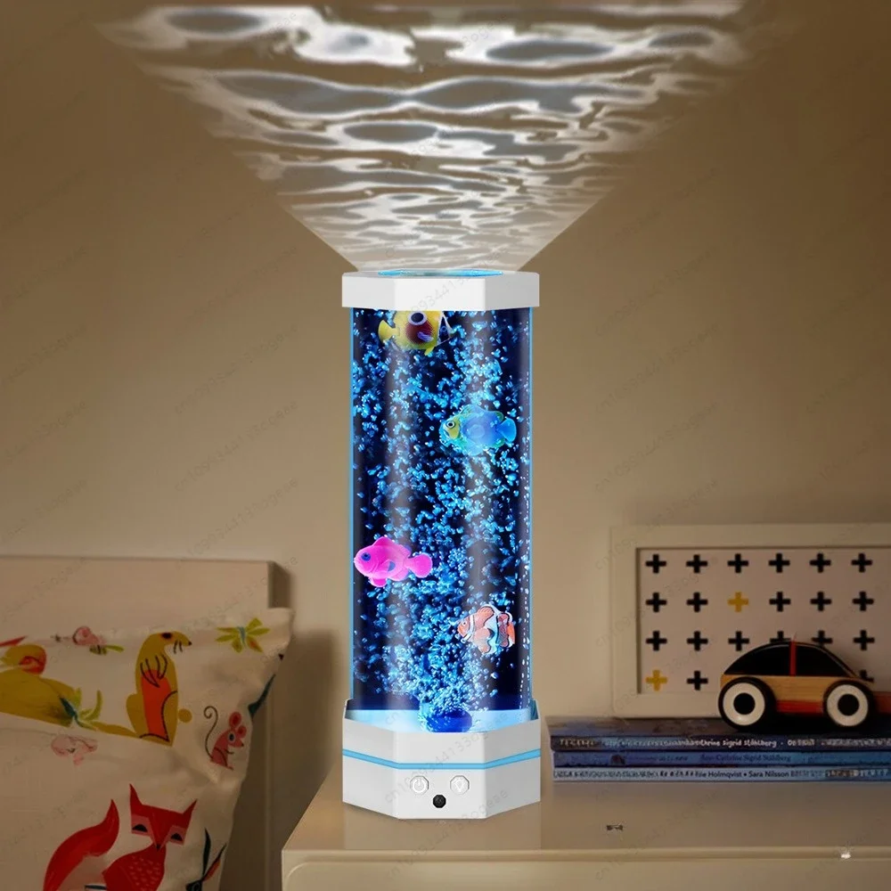 Lampu Ubur-ubur Remote Control Baru, Lampu Malam LED, Lampu Suasana Hadiah Natal Kreatif