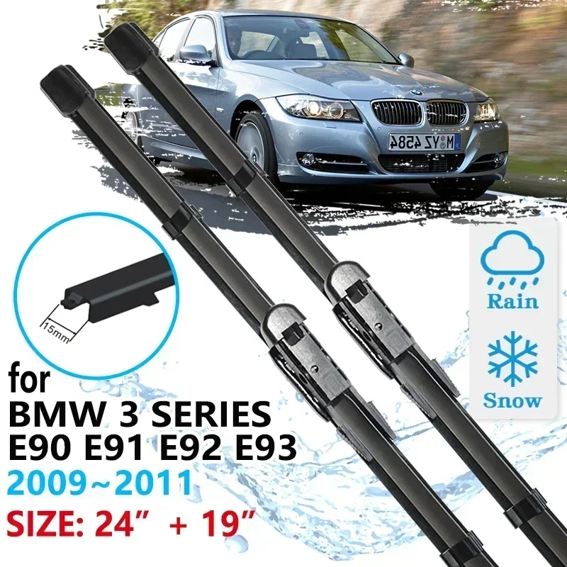 For BMW 3 Series E90 E91 E92 E93  2009 2010 2011 Windscreen Windshield Accessories Window 320i 325i 330i Car Front Wiper Blades