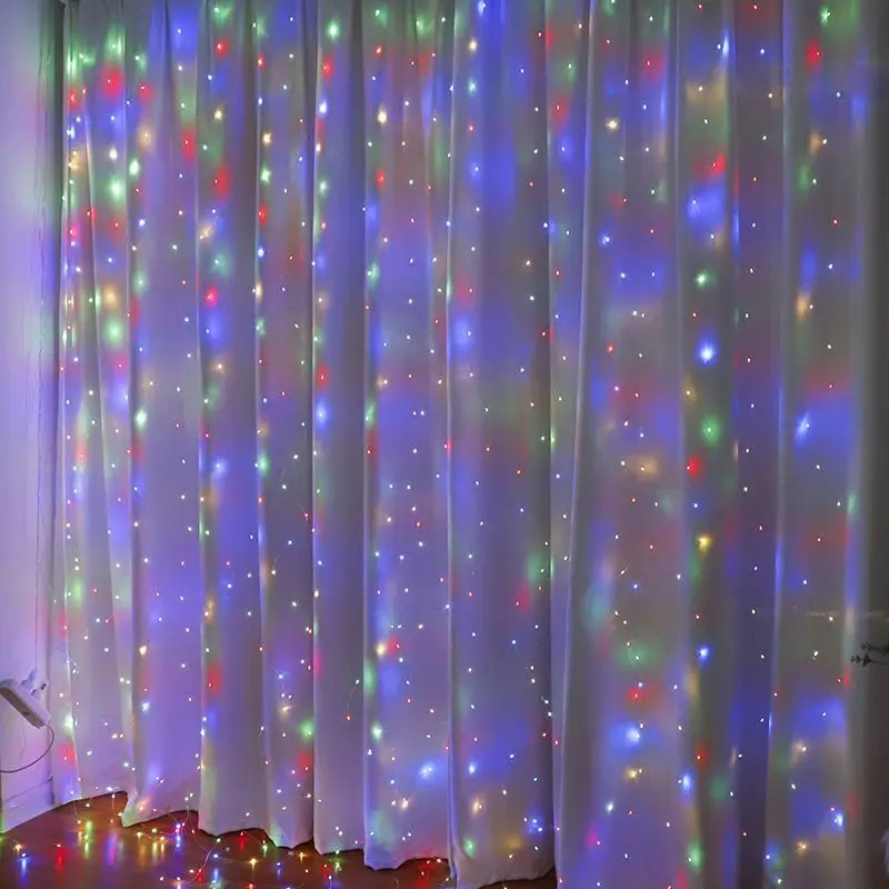 Imagem -02 - Usb Led Curtain String Lights Fairy Bedroom Lights Modos Feriado Casamento Natal Decoração de Casa Firlanda de Árvore de Natal