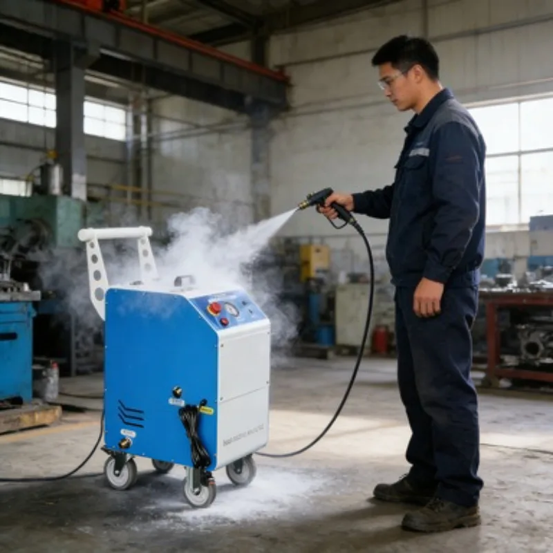 Marine Dry Ice Blaster Heavy Duty Industrial Cleaning Machine for Boat Hull Rust Paint Stripping Tool