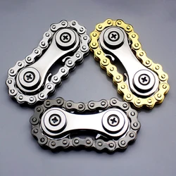 Gear Chain Fingertip Gyro Fidget Spinner Antistress Anxiety Metal Bike Chains Roadbike Spinner Fingertip Toy  For Adult Kids