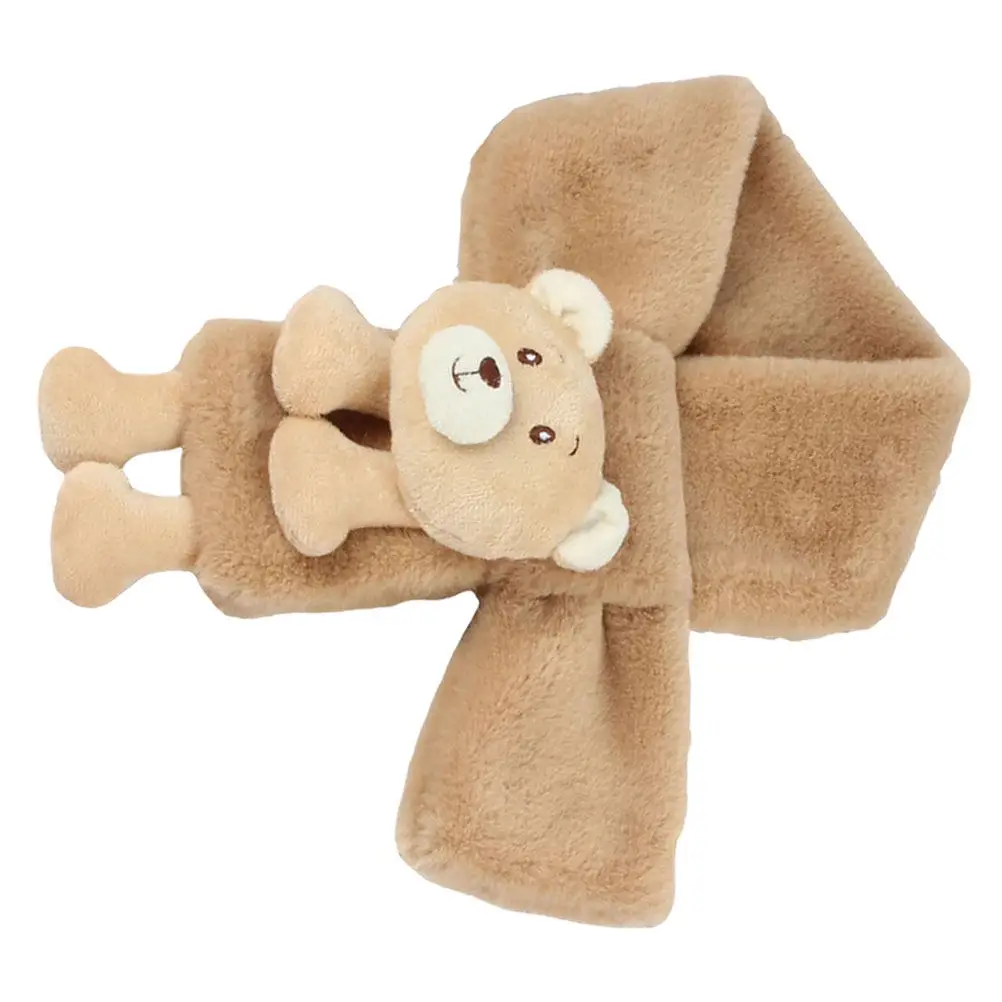 1Pcs Lovely Cartoon Bear Design Kids Scarf Warm Winter Children Scarf for School Daily Wear Skiing Snowboarding Camping Holiday