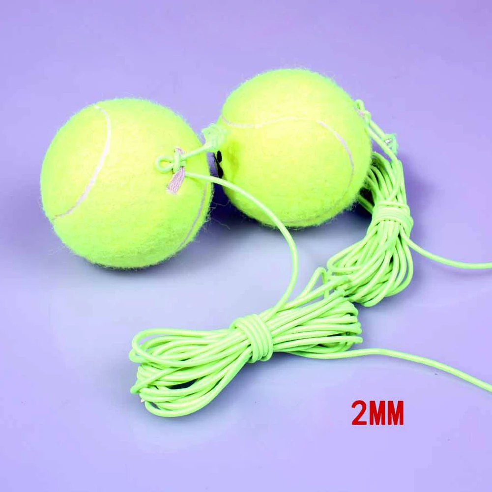 Advanced Tennis Training Device Rubber Bouncy Tennis Ball with Elastic Rope Exercise Trainer