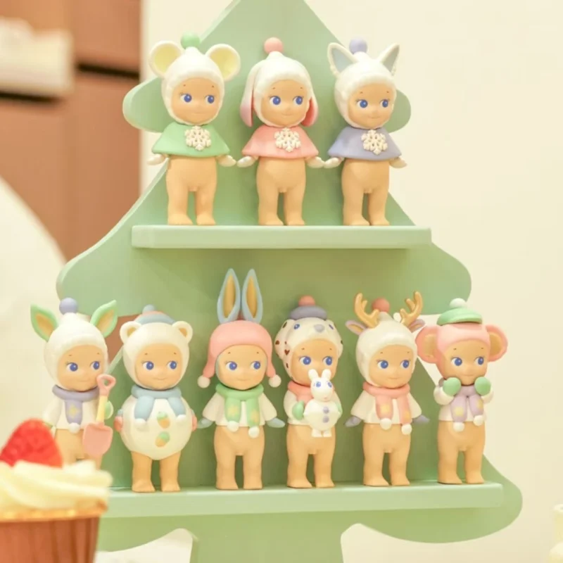 Sonny Angel Winter Dream Series Animal Figure Collection Blind Box Toy Car Office Decor Festive Gift Collectible Mini Figurines