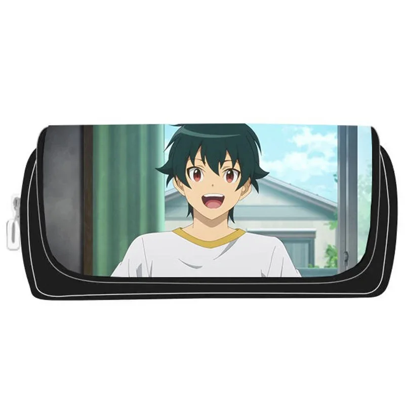 

Черный, Хатараку Мао-сама! Пенал в стиле аниме, сумка для ручек, пенал для студентов, детей, подростков, школьные принадлежности для девочек и мальчиков