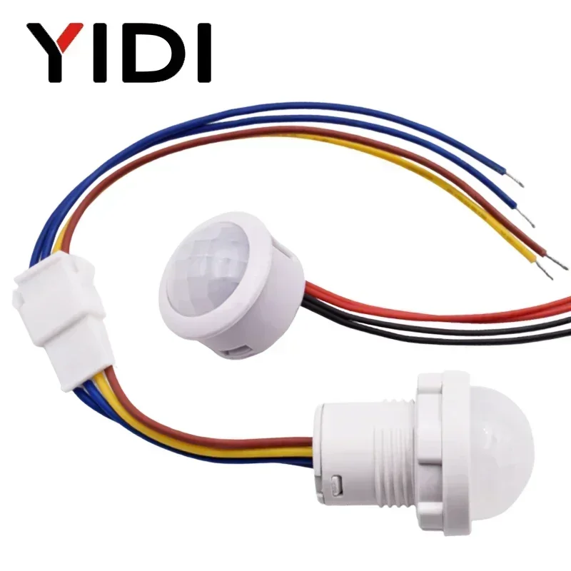 5pcs Pir Infrared Motion Automatic Light Sensor IR Detector Switch Night Lamp 12V 24V DC 110V 220V AC Human Body Induction