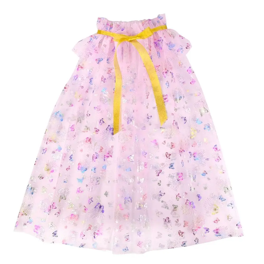 Nueva capa de princesa con lentejuelas para niñas, capa bonita de malla para disfraz de niños, capa de tul para Cosplay dulce para niñas, accesorio de rendimiento