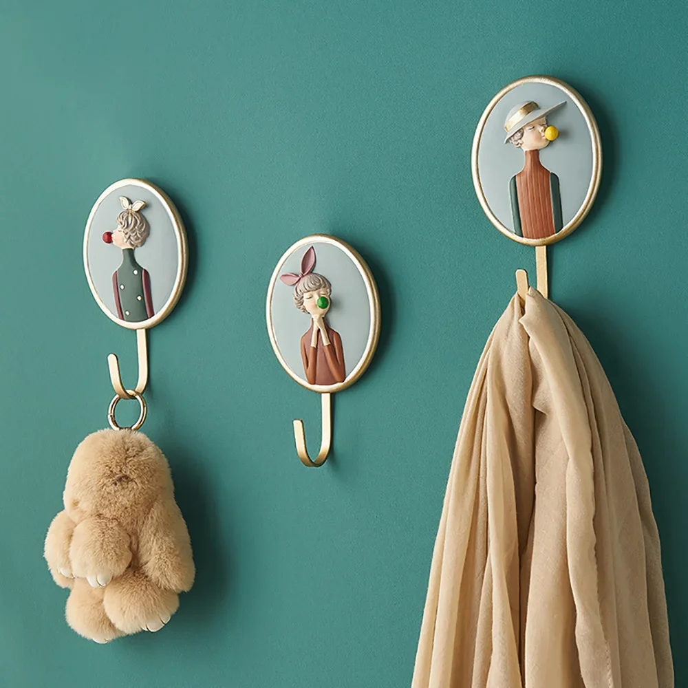 Figure 3d Wall Decoration Room Decoration Accessories Cute Home Decoration Gift bathroom accessories  coat hook