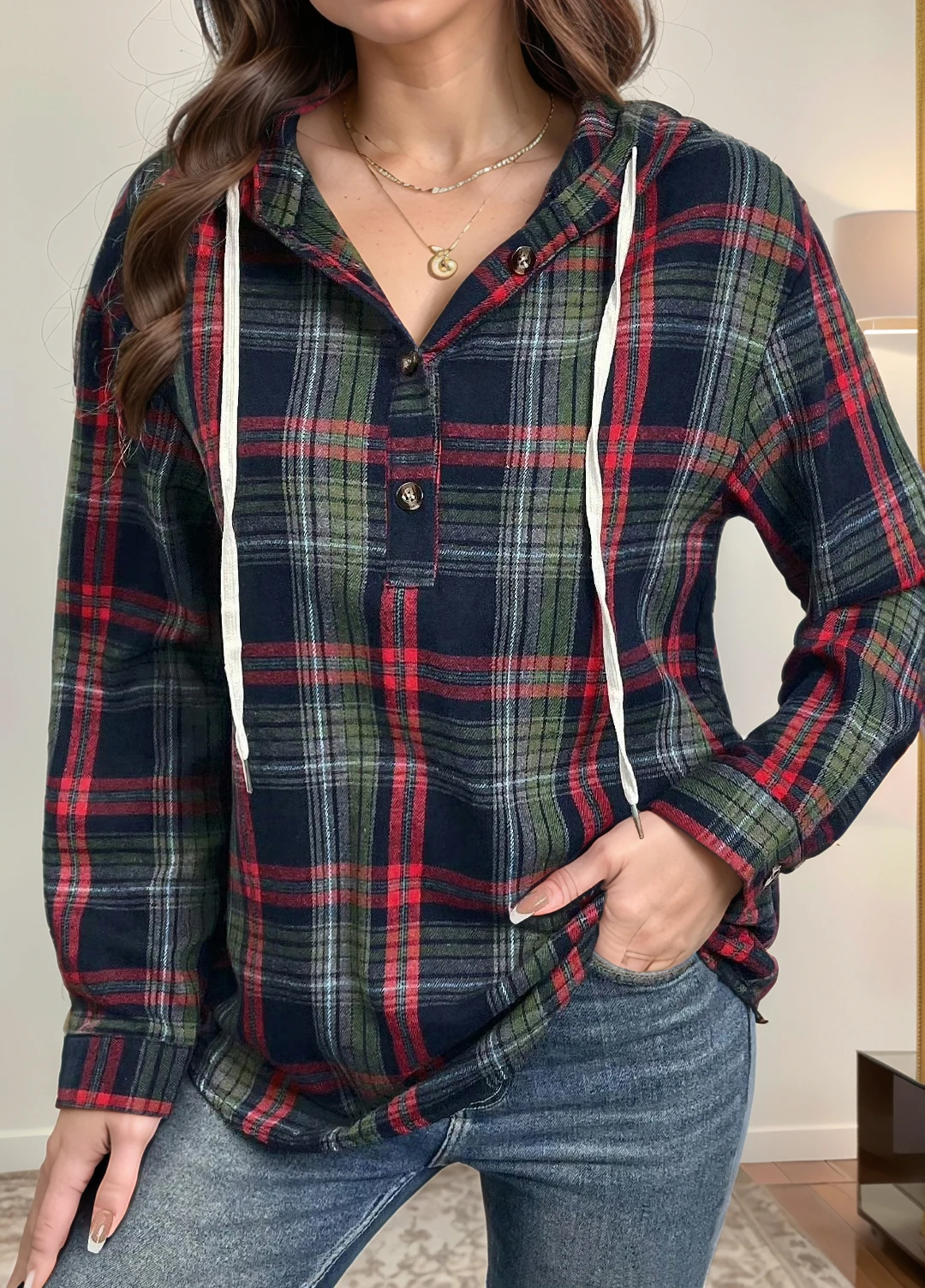 

Женская повседневная полосатая разноцветная толстовка больших размеров с длинными рукавами и V-образным вырезом на пуговицах