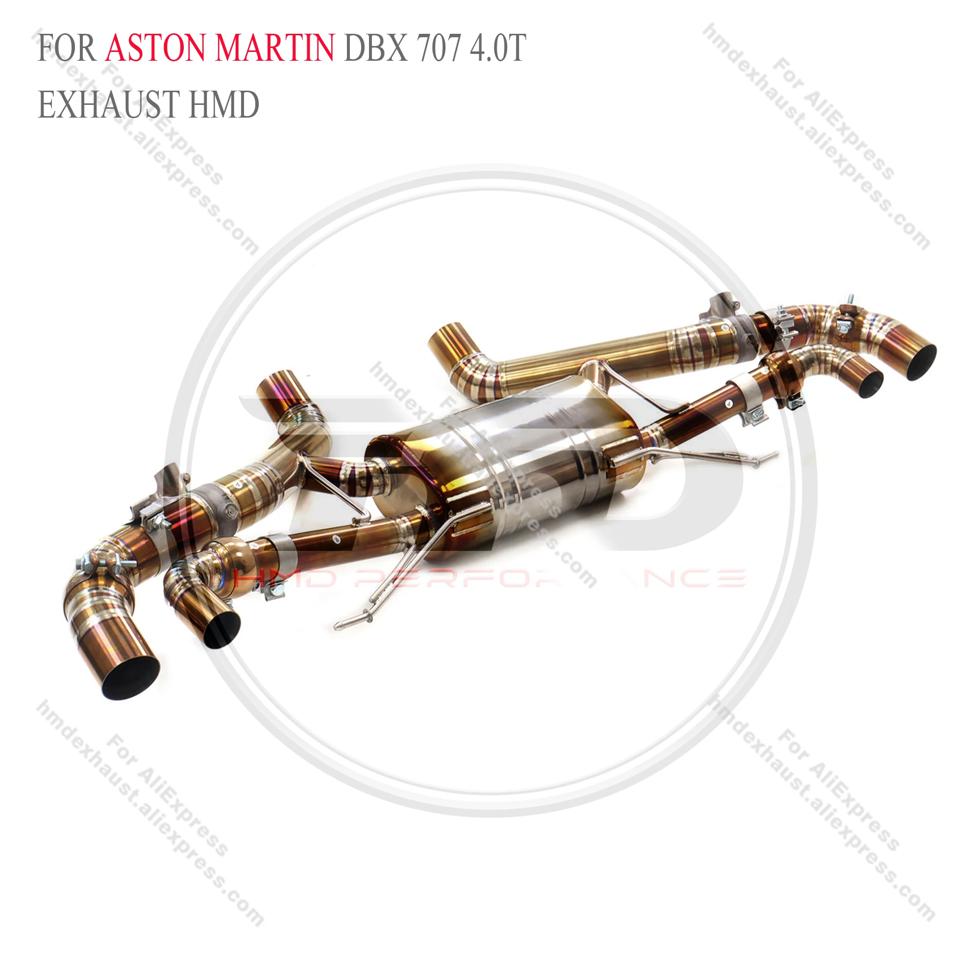 for Aston Martin DBX 707 4.0T HMD Stainless Steel Exhaust System Valve Muffler Performance Catback - Image 5