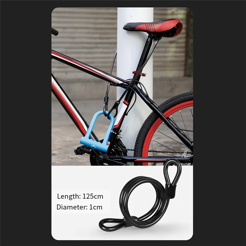 

WF-Bike Lock Противоугонный горный велосипед Дорожный велосипед Силиконовый U-Lock Мотоциклетный шлем Велосипед Электрический скутер