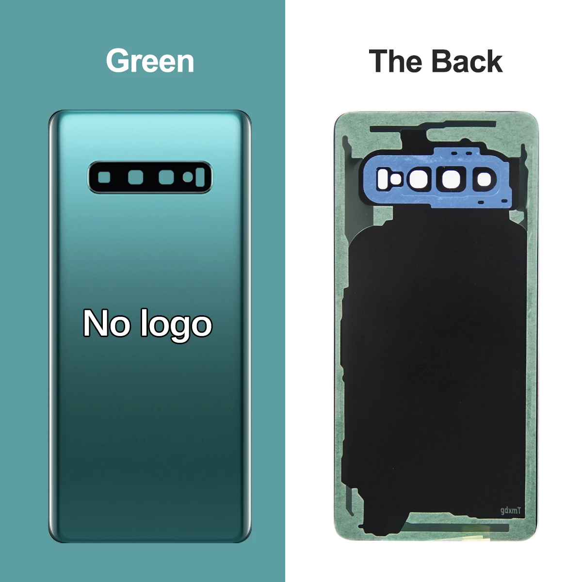 For Samsung S10 Plus G975F/G9750 Rear Door Housing Case Camera Lens Battery Back Cover Compatible with For Samsung S10