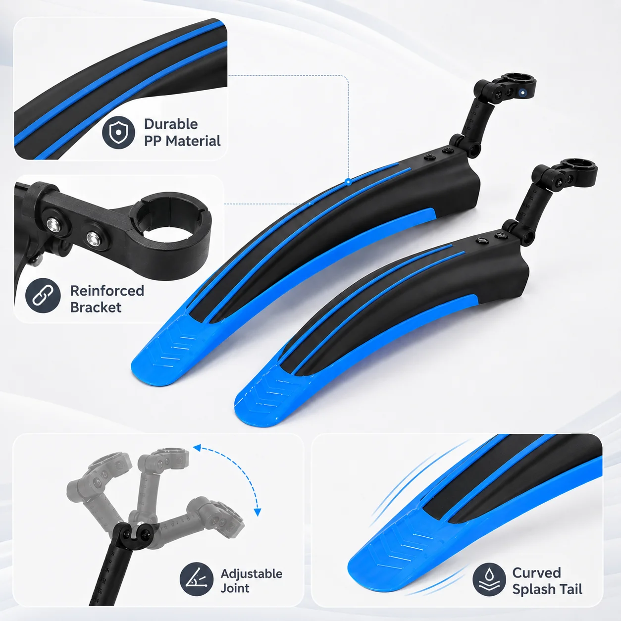 PINMOAP 2PCS Bicycle Mudguard - Cycling Commute Rain recension och pris