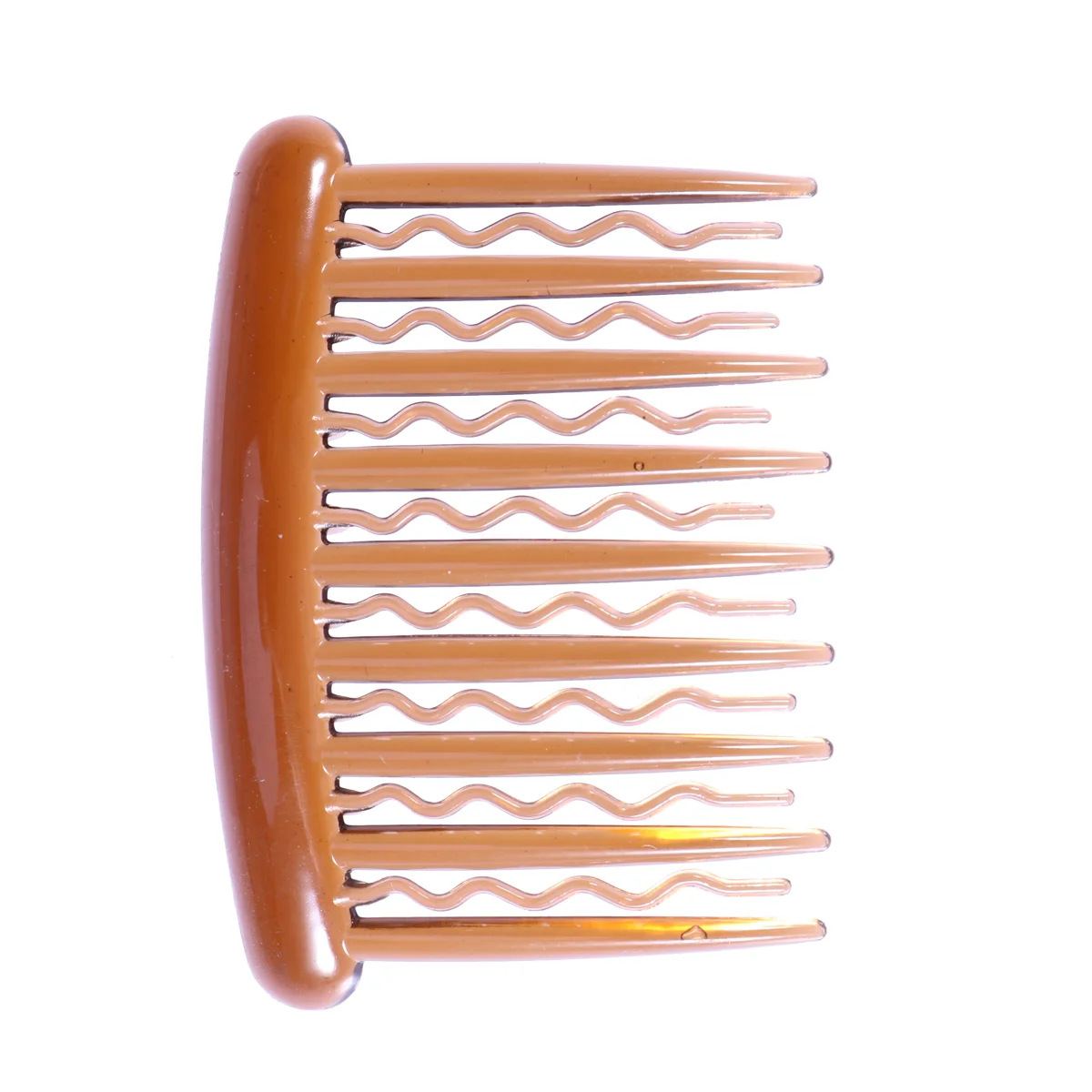 

12pcs 17 Teeth Plastic Hair Clip Combs Vintage Small Hair Side Combs 8x5cm (Dark Coffee) side hair comb