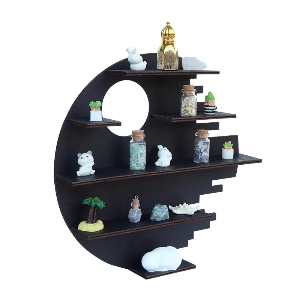 Hand Puppet Display Rack Death Assembled Model USB Connector LED Light Strip Shelf Hanging Parts Home Organizer Floating Shelf