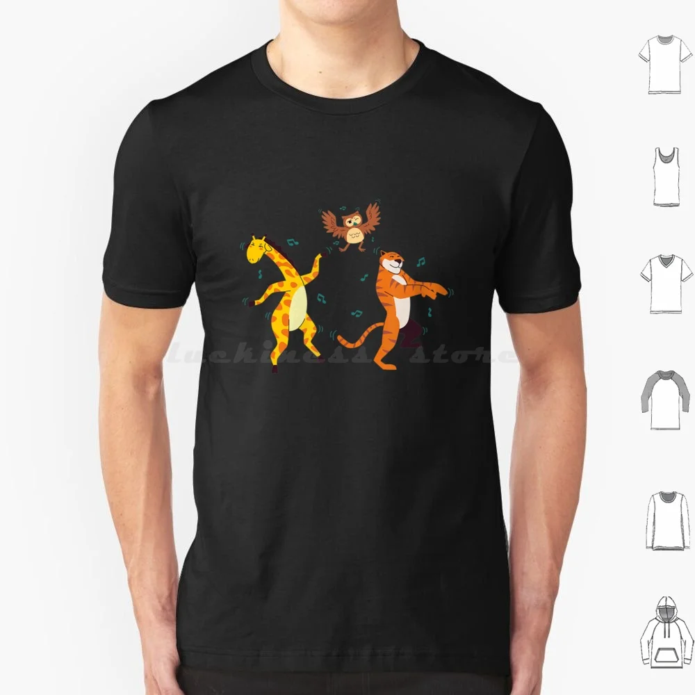 Giraffe Owl Tiger Music Notes Dancing T Shirt Men Women Kids 6xl Giraffe Owl Tiger Music Notes Dancing