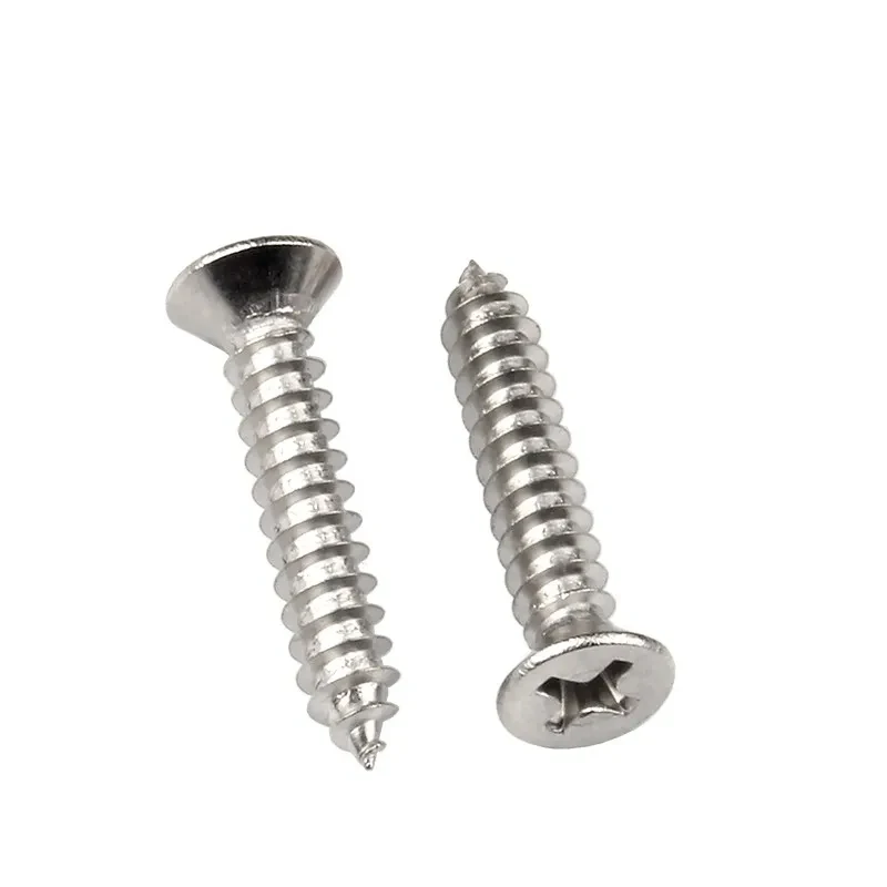 

M3 M3.5 304 Stainless Steel Cross Recessed Flat Head Self Tapping Screws / Phillips Countersunk Machine Bolts 5-60mm A2-70