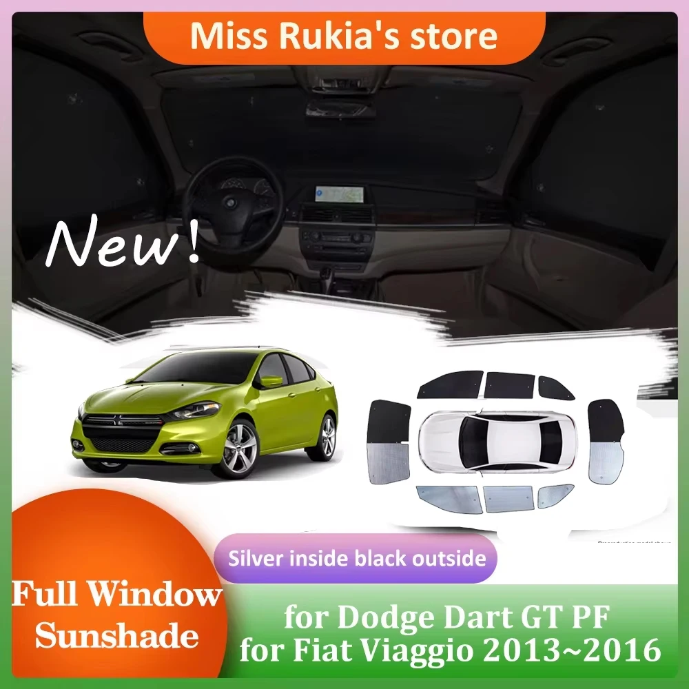 

Солнцезащитные козырьки для Dodge Dart GT PF Fiat Viaggio 2013 ~ 2016, солнцезащитный козырек на крыше, боковая занавеска на лобовое стекло, аксессуары для крыши
