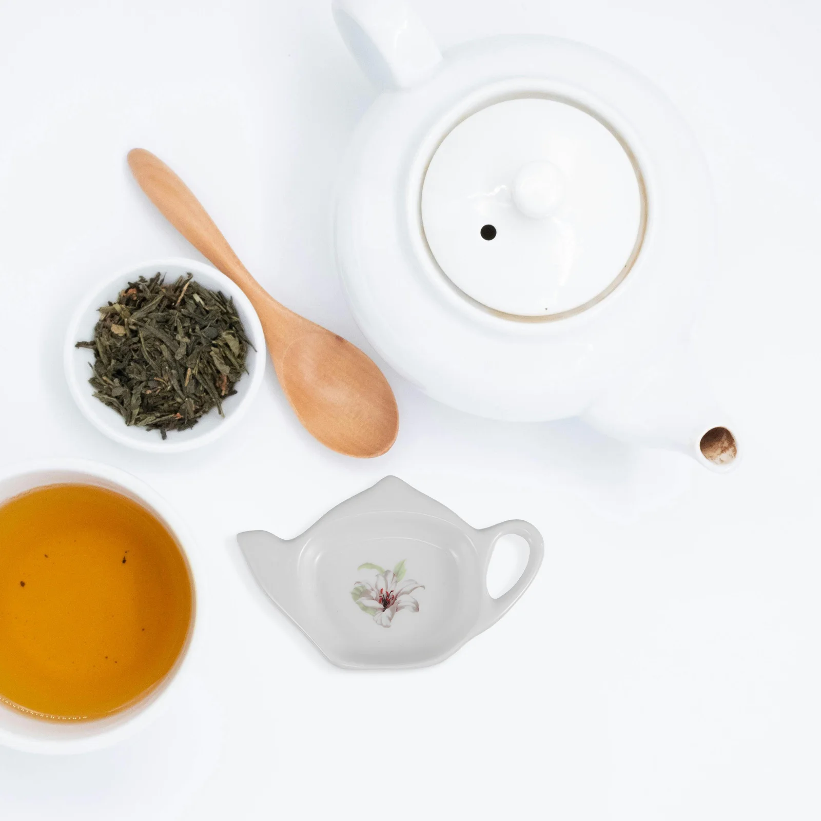 

2Pcs Ceramic Teabag Holder Saucers Practical Addition Refined Taste Visual Appeal Tea Bag Coasters Tea Bag Dish