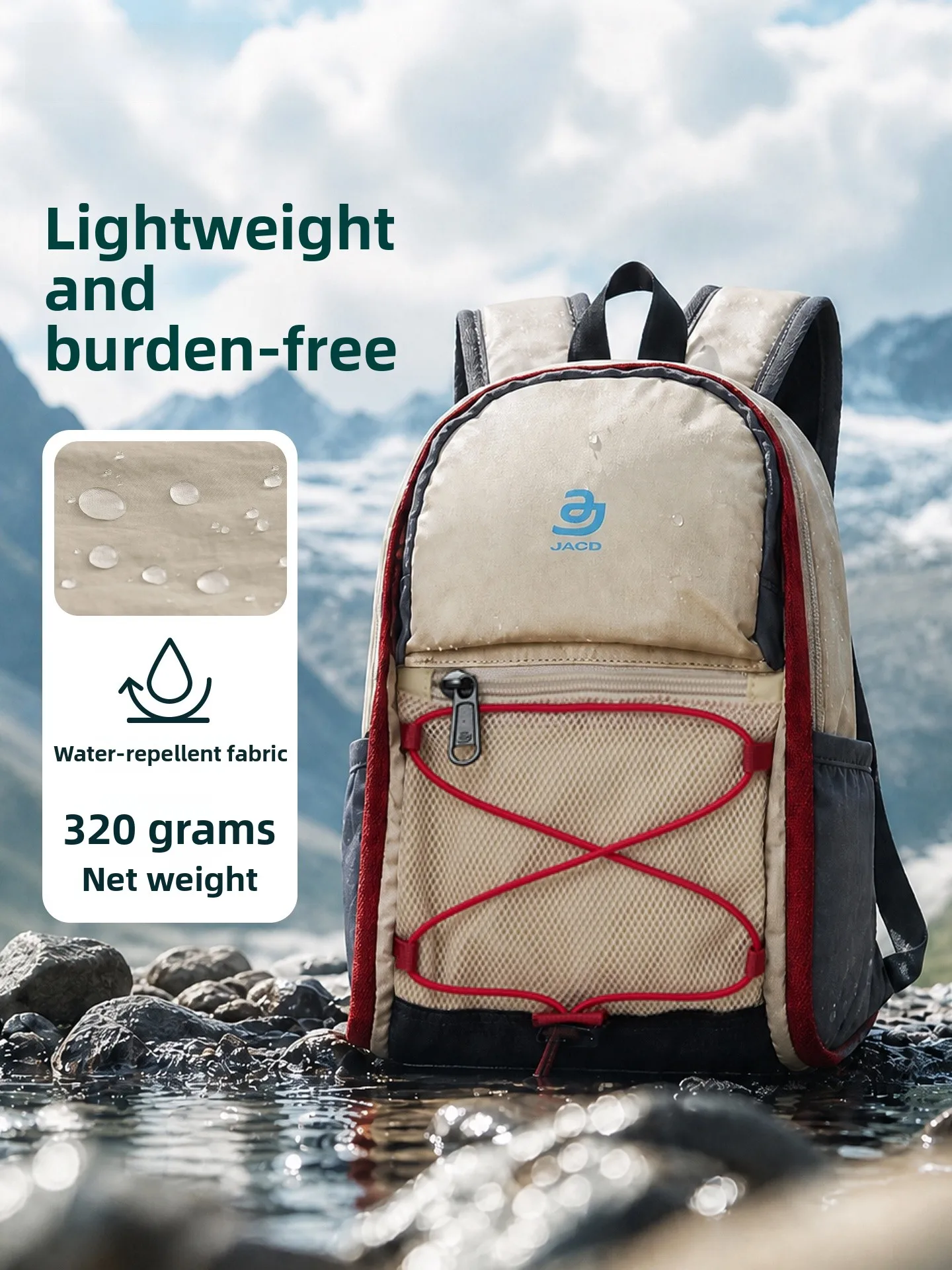 Ultra-Light  Hiking Backpack NEAK Women's Outdoor Travel Mountain Climbing Bookbag 20x9x29cm round Shape Zipper Closure