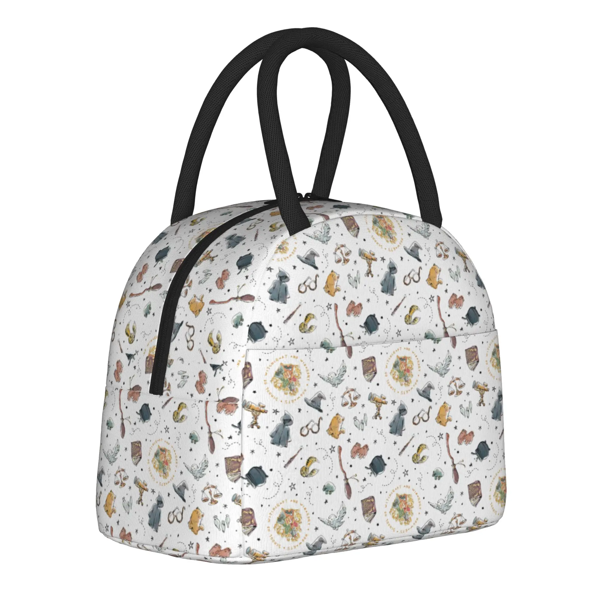 

Potter's Magic School Insulated Lunch Bag Thermal Bag Reusable,Lunch Container High Capacity Tote Lunch Box Girl Boy Work