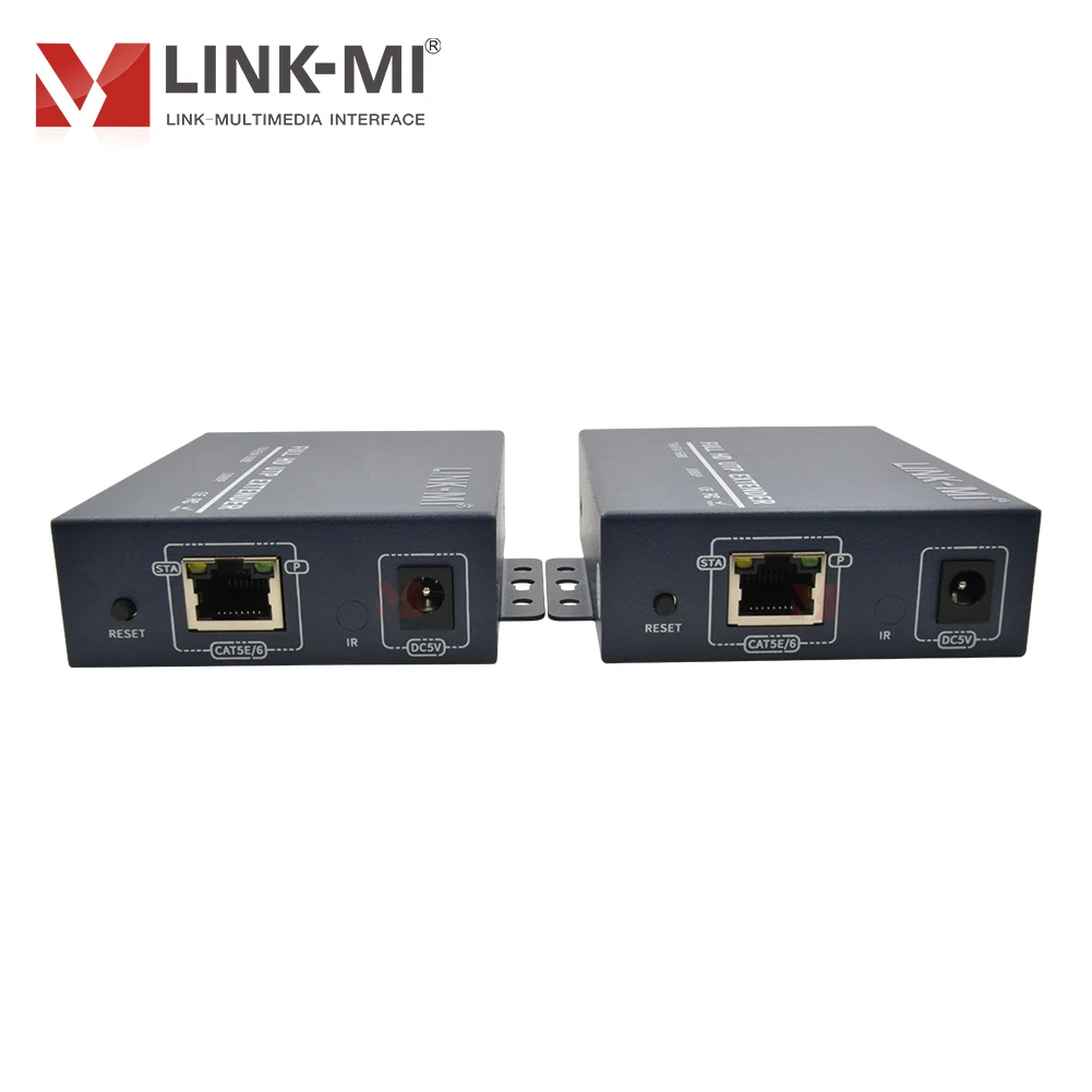 Удлинитель HDMI 1080P через кабель Cat5E/6, до 120 м, поддержка USB-клавиатуры/мыши, Plug & Play, режим Point-to-Point/Cascade