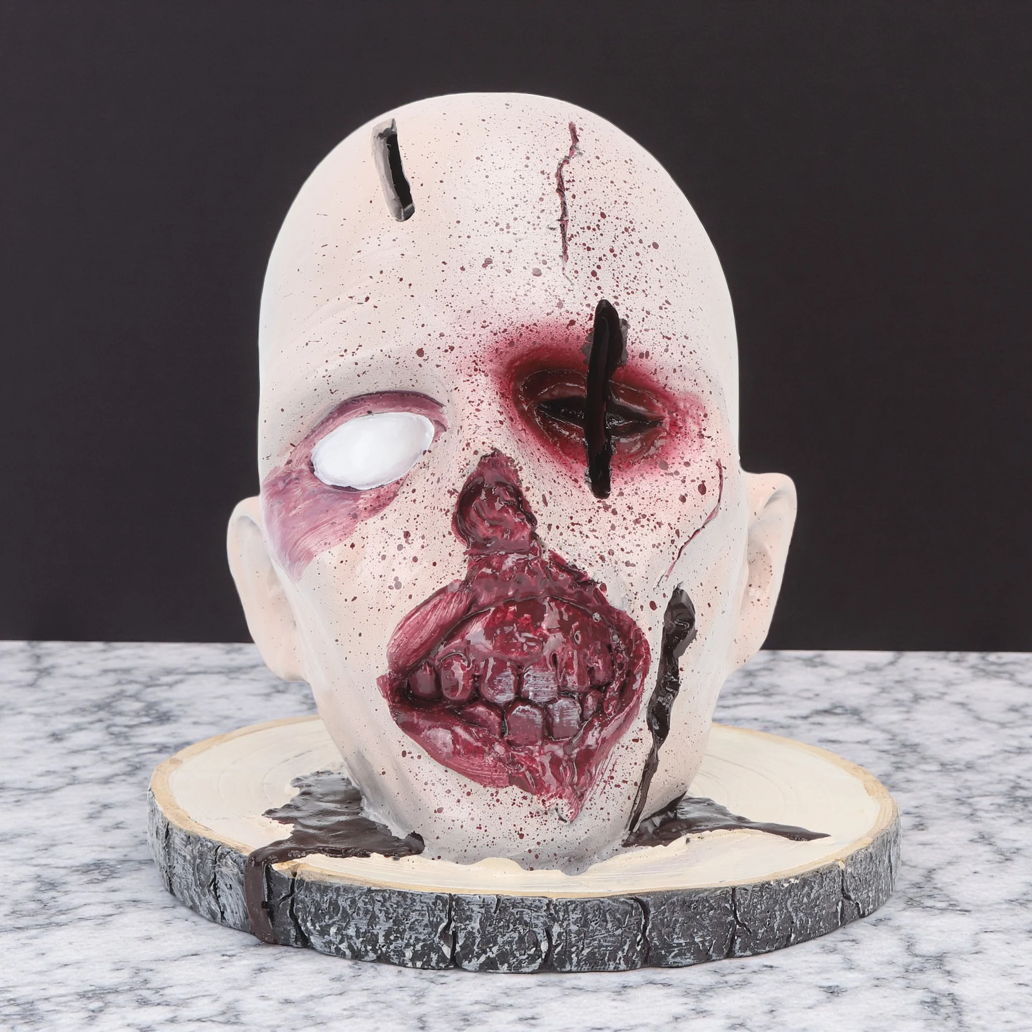 

Horror Head Knife Holder Resin Crafts Halloween Sculpture Scary Statue 2025 Halloween Decorations Ornament for Home Kitchen